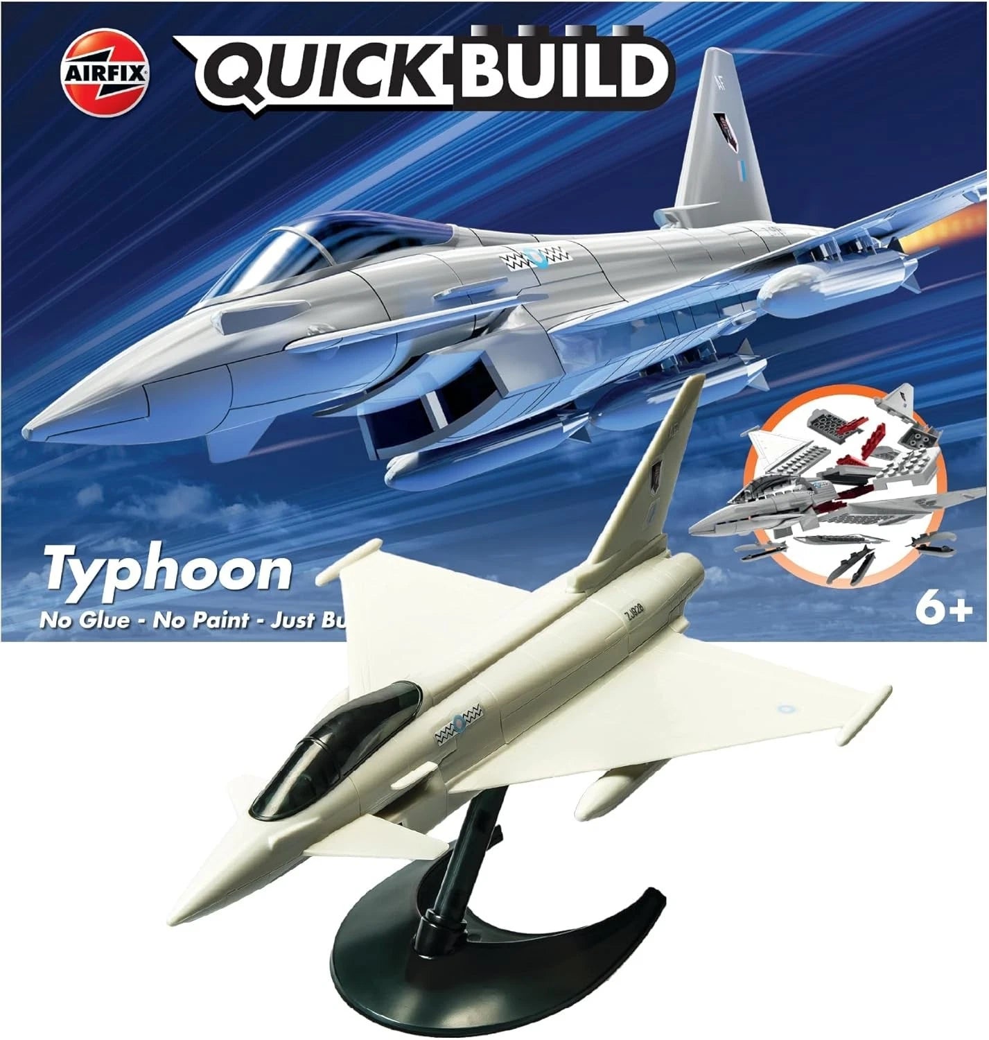 Airfix QUICK BUILD Eurofighter Typhoon Snap Together Plastic Model Kit J6002