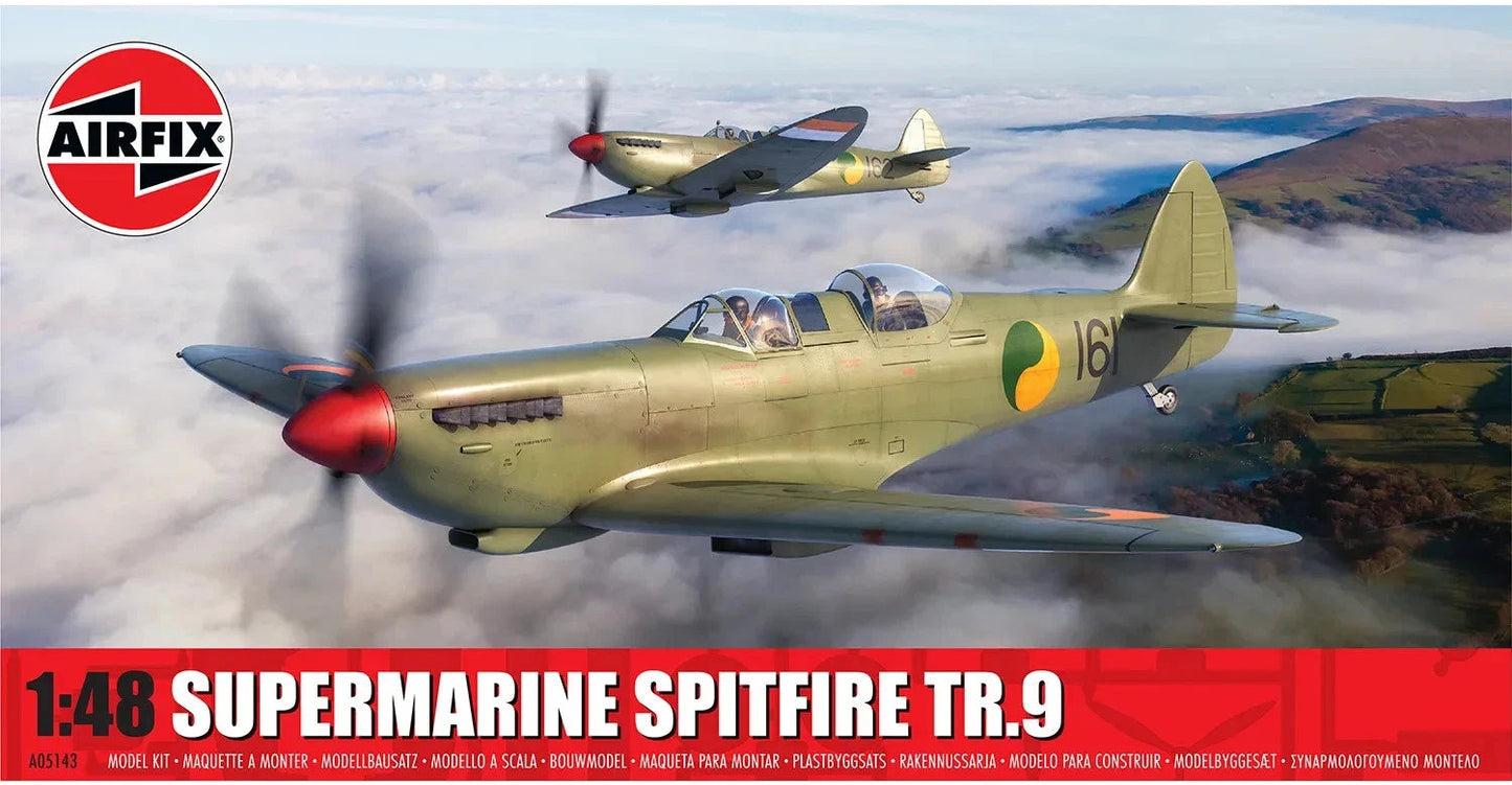 Airfix Supermarine Spitfire TR.9 1:48 Scale Plastic Model Airplane Kit A05143