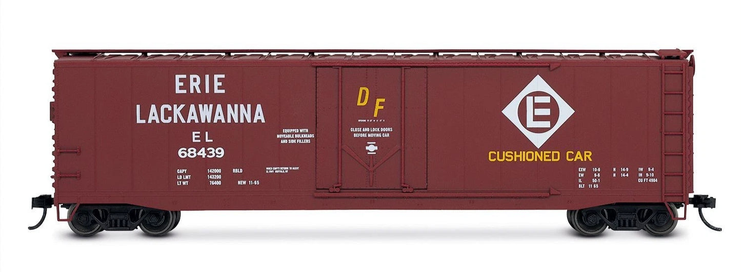 Rivarossi by Hornby HO HR6664B 50' Plug-Door Boxcar with Roofwalk, Erie Lackawanna #68439