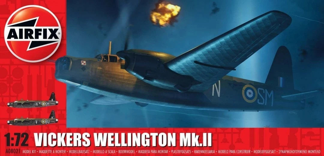 Airfix Vickers Wellington MK II 1:72 WWI Military Aviation Plastic Model Kit
