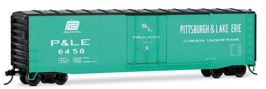 HR6663A P&LE, plug door boxcar, light blue livery without roof walkway, #6458