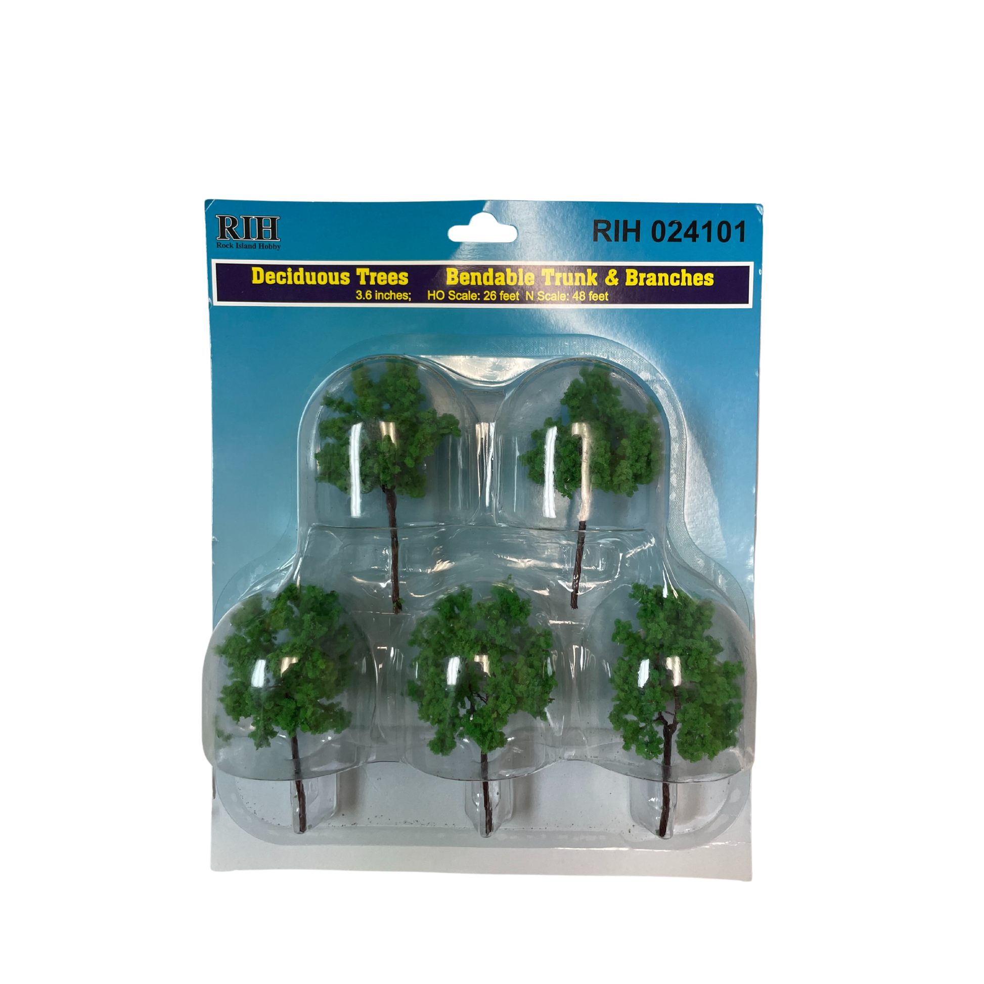 5 piece 3.5 inch Deciduous Trees with durable trunk and branches 