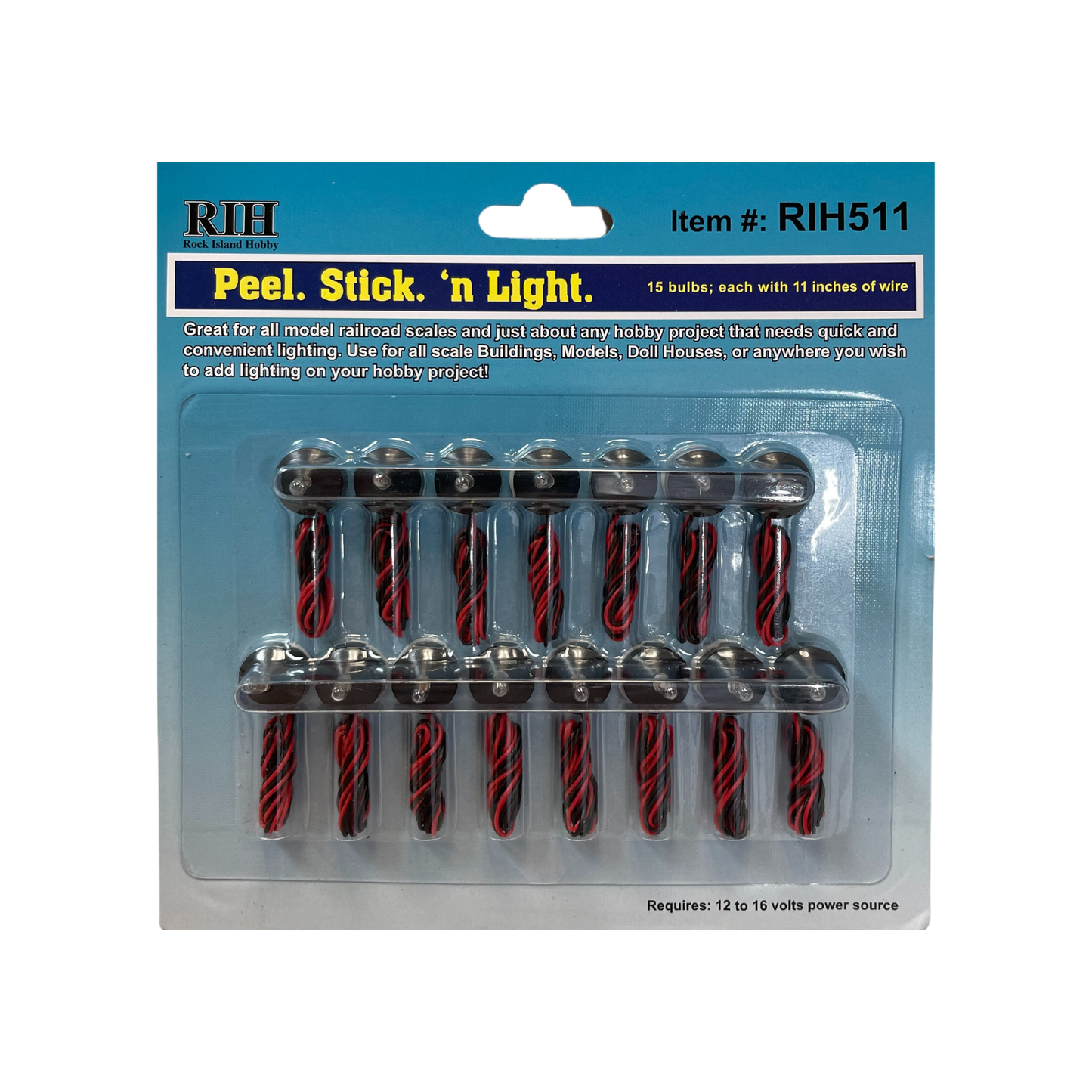 Peel Stick 'n Lights 15 Pcs. Bulb