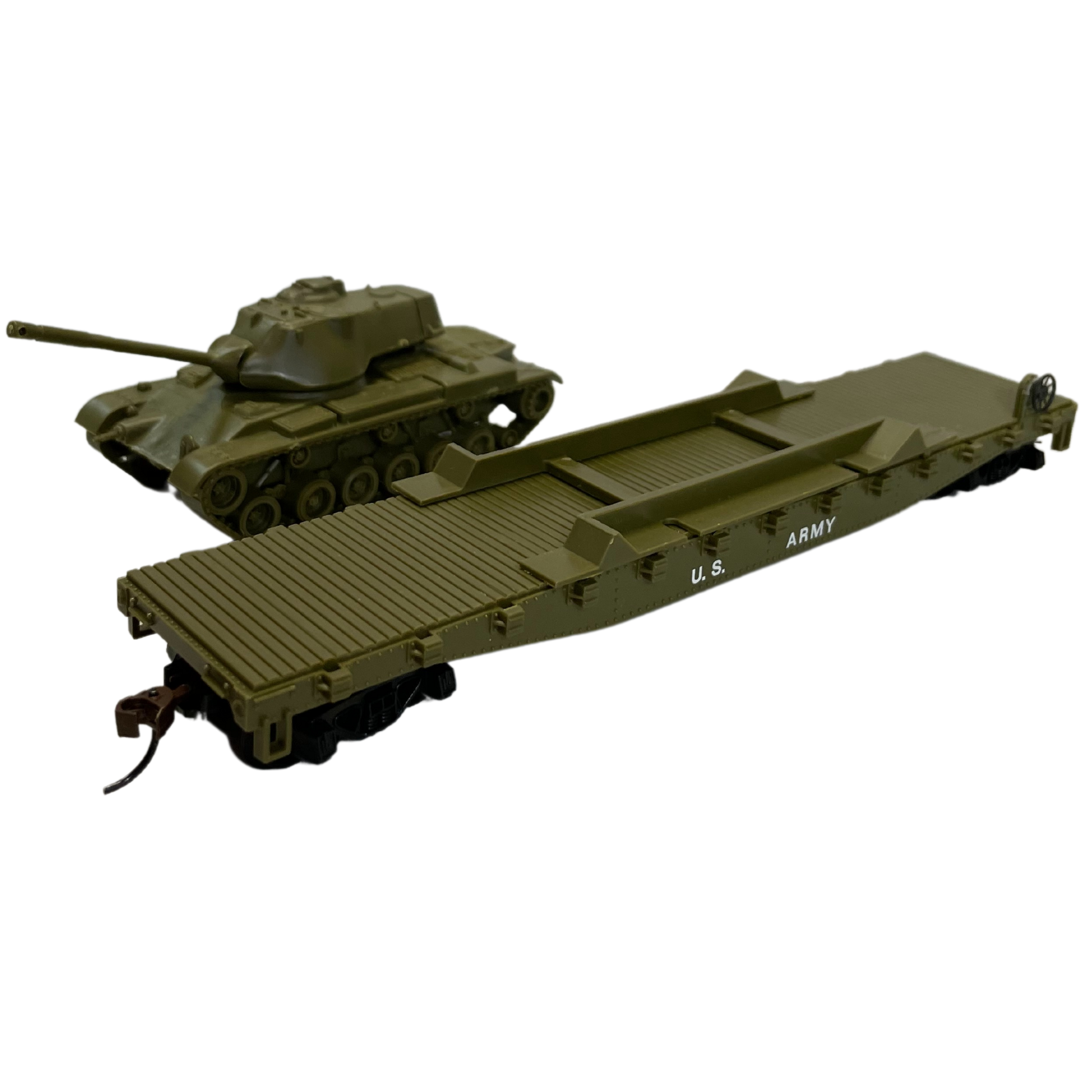 Model US army flat car with Tank 2 piece 